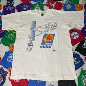 Vintage 1993 NBA Phoenix Suns Finals Logo Basketball Tee